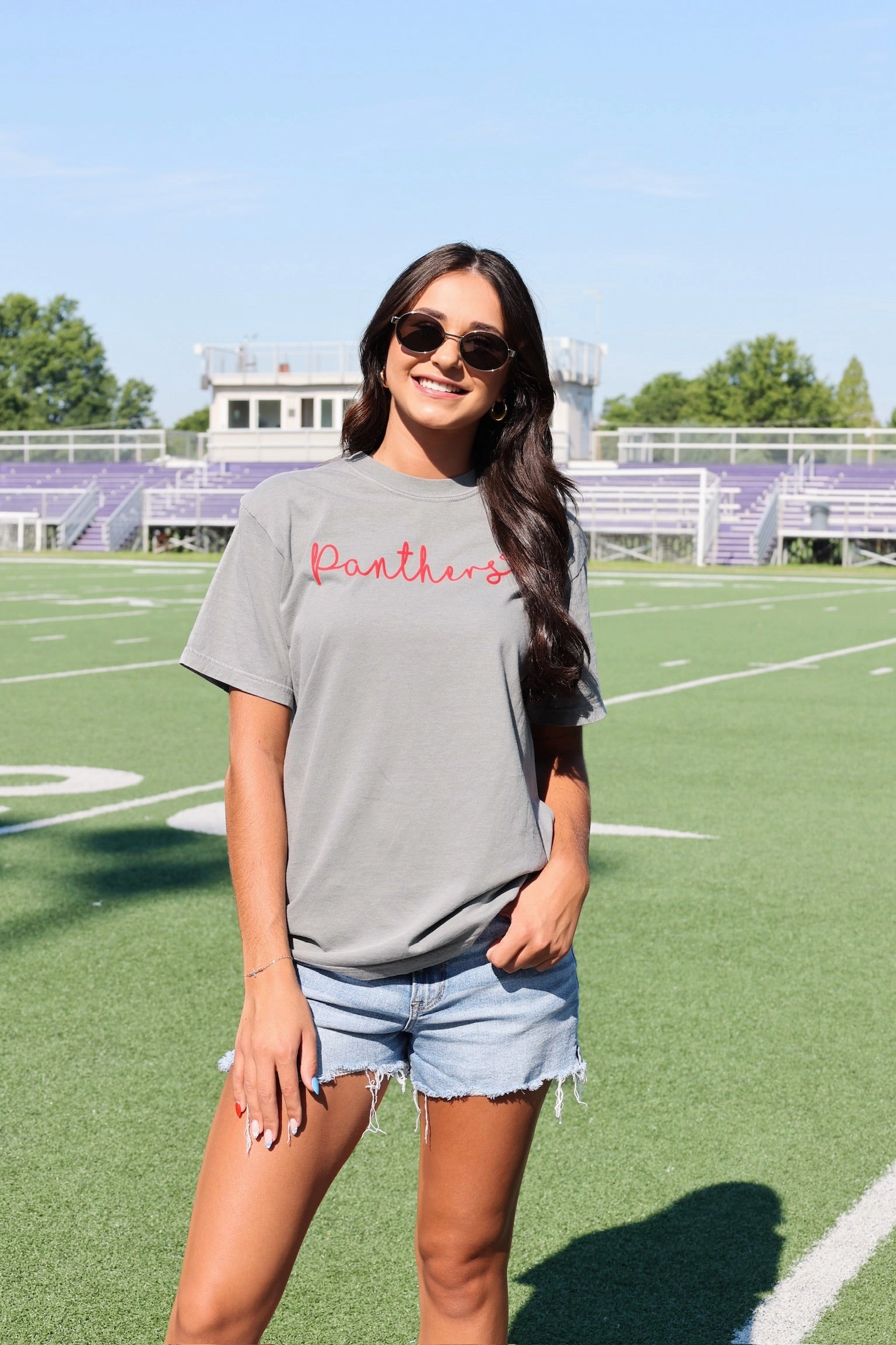 Panthers Bow Tee Loose Tee