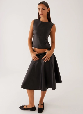 Paola Tank Top - Black Wrinkle Resistant Glove Friendly Cuff Design Heat Resistant Fabric Paola Tank Top - Black