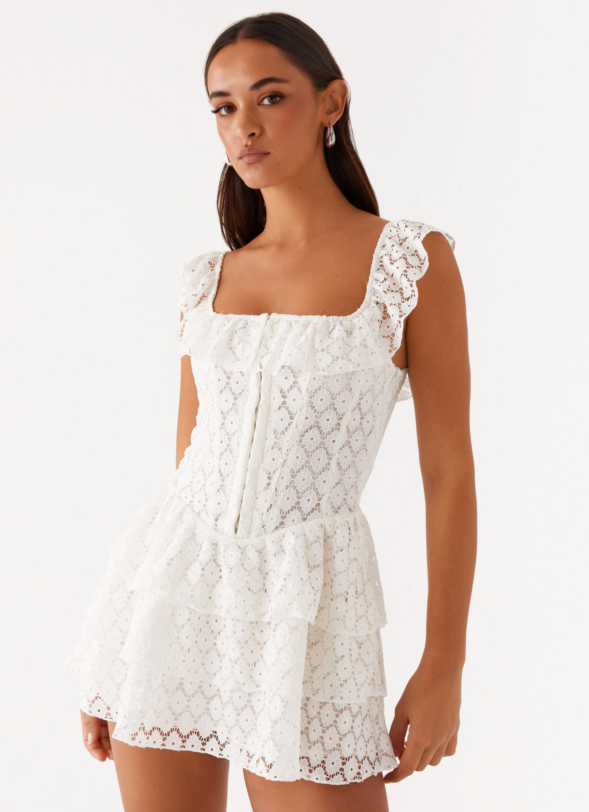 Paradise Dreams Corset Mini Dress - White Statement Look