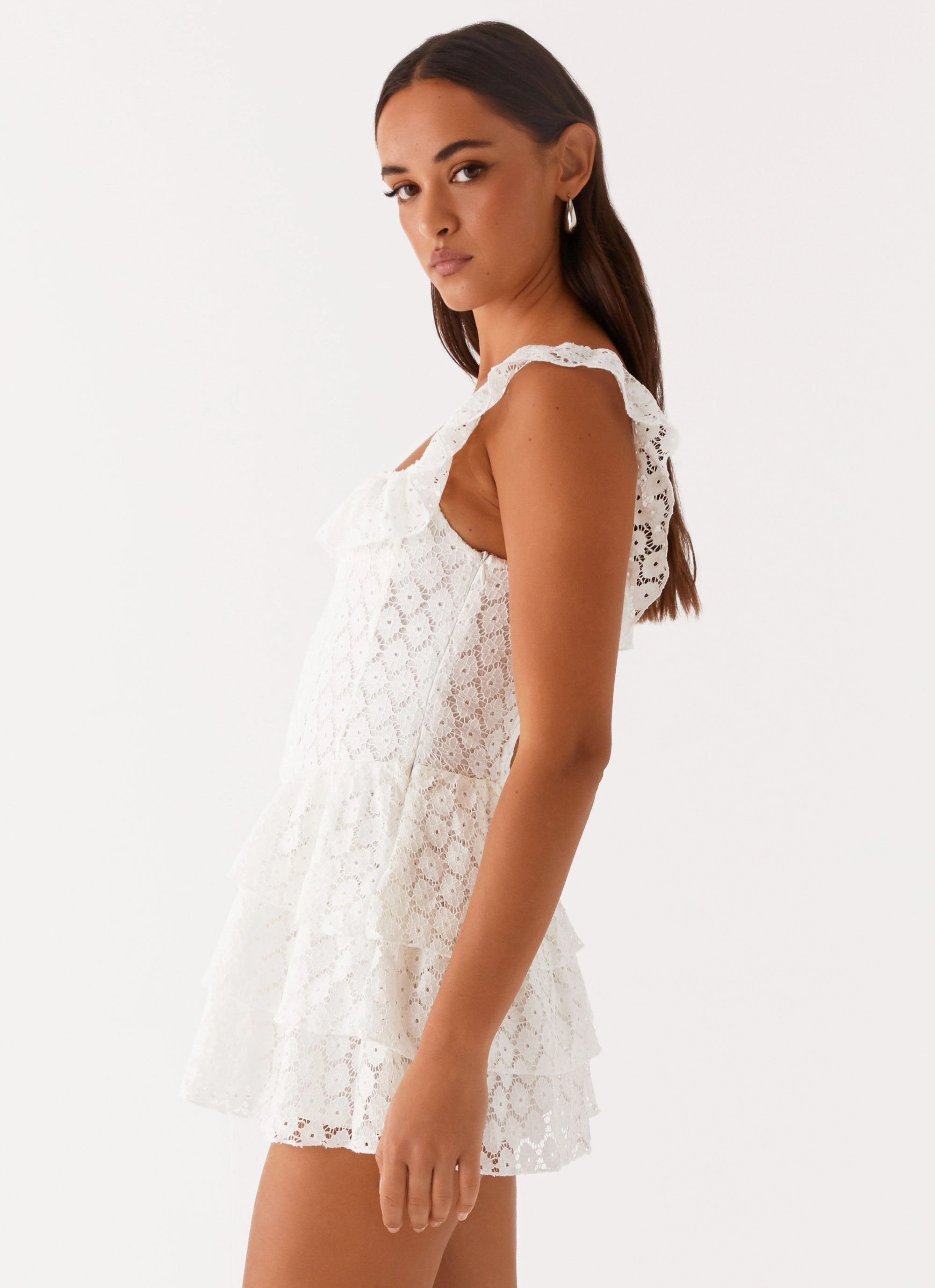 Paradise Dreams Corset Mini Dress - White Simple Form