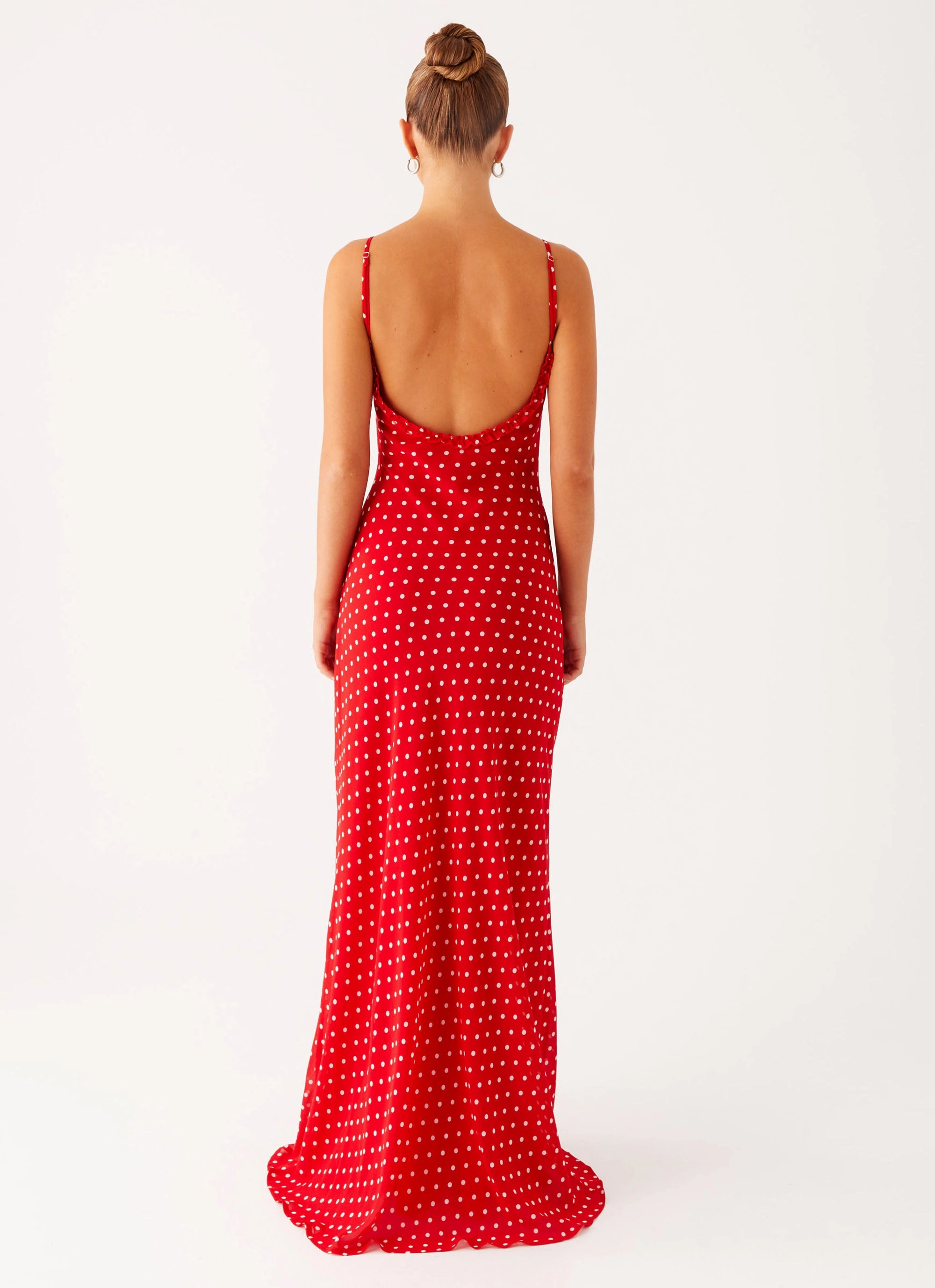 Pure Motion Pareo Maxi Dress - Red Polka Dot
