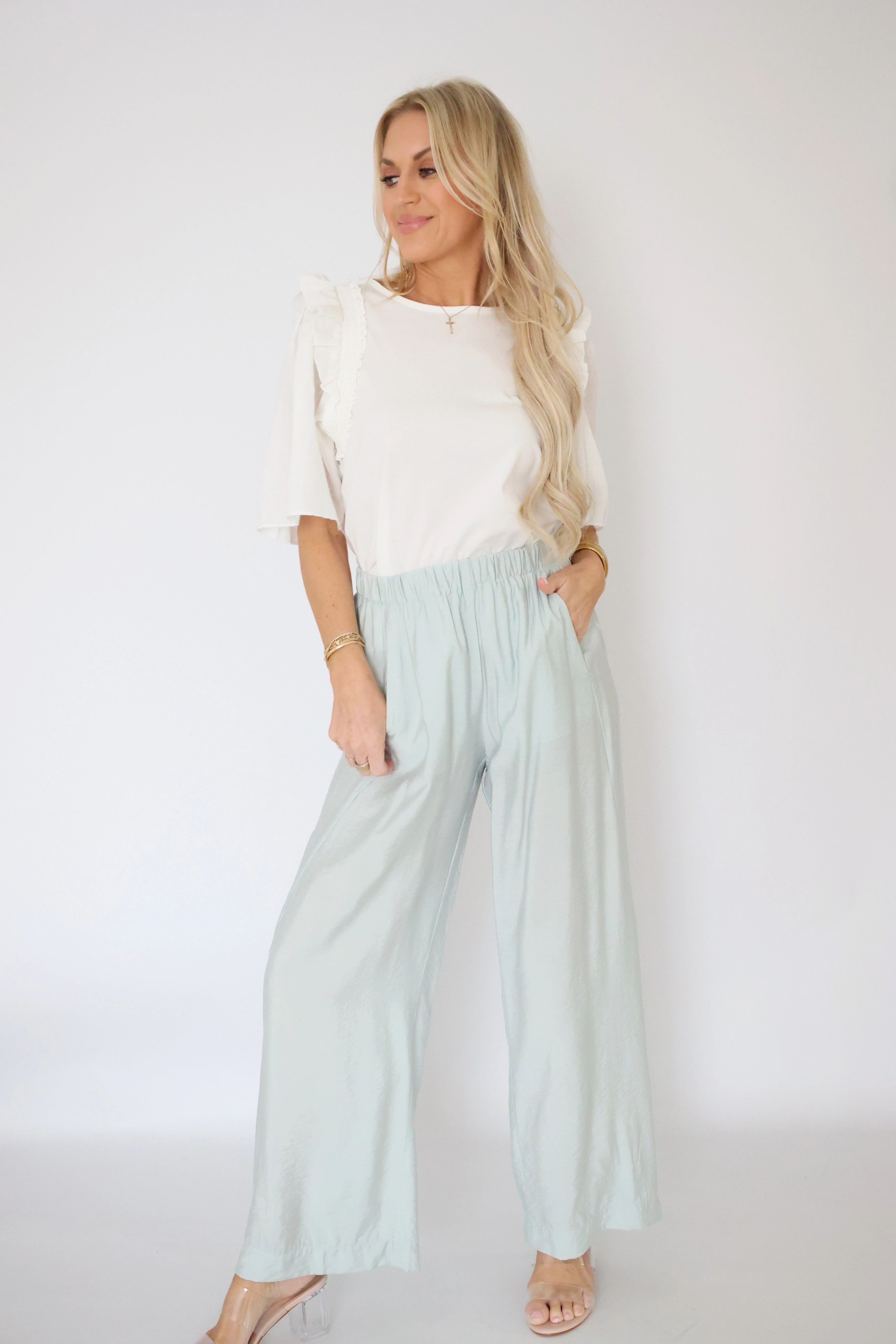 Paris Lounge Pant - Aquamarine (FINAL SALE) Easy to Wear simple design