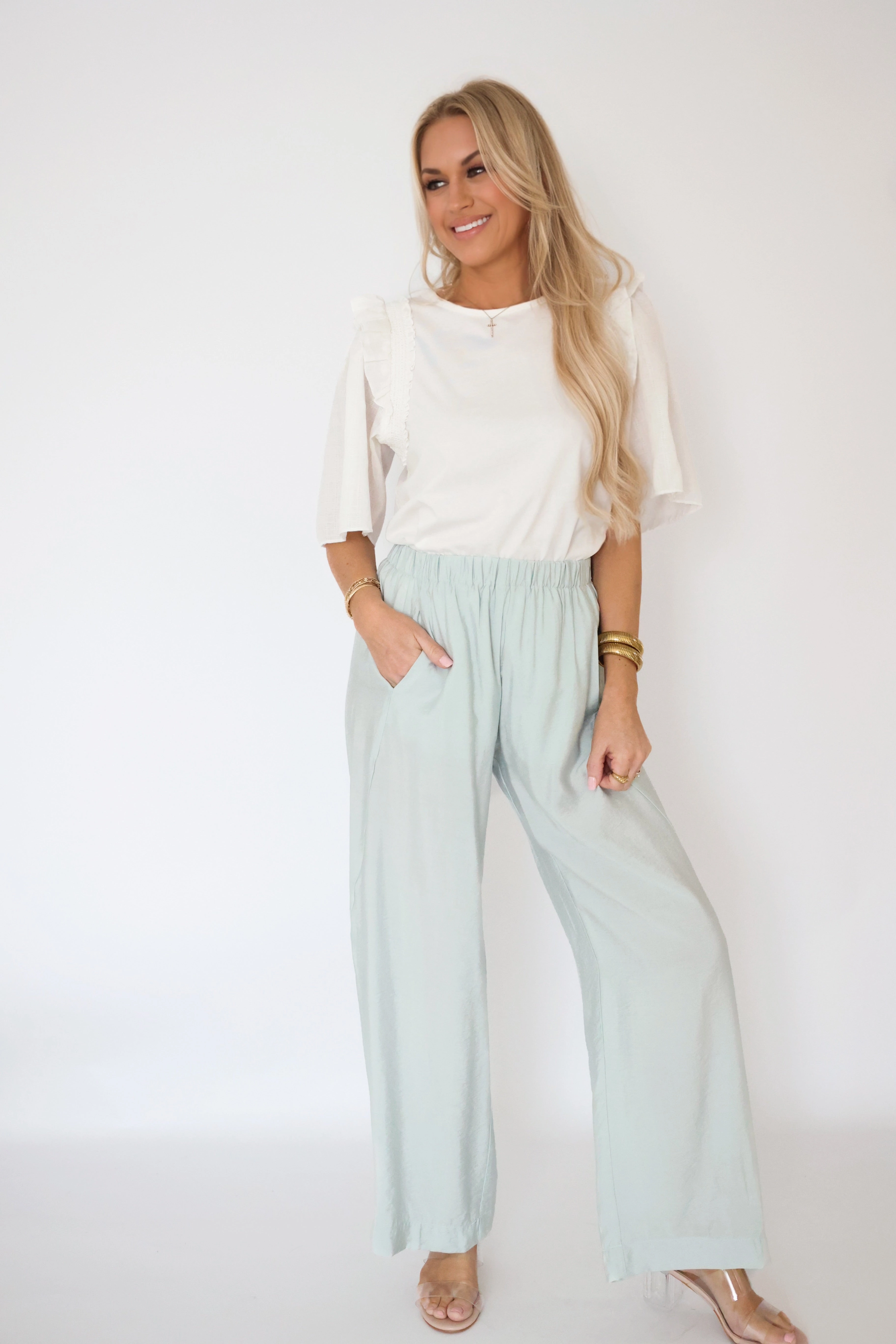 Full Coverage Fit HypoallergenicConstruction Paris Lounge Pant - Aquamarine (FINAL SALE)