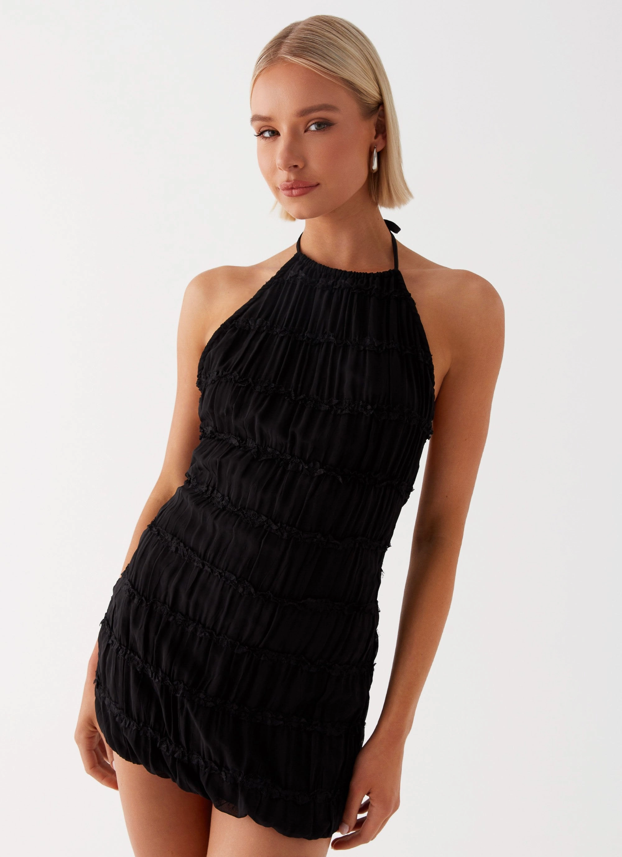 Aullie Mini Dress - Black Fall Ready