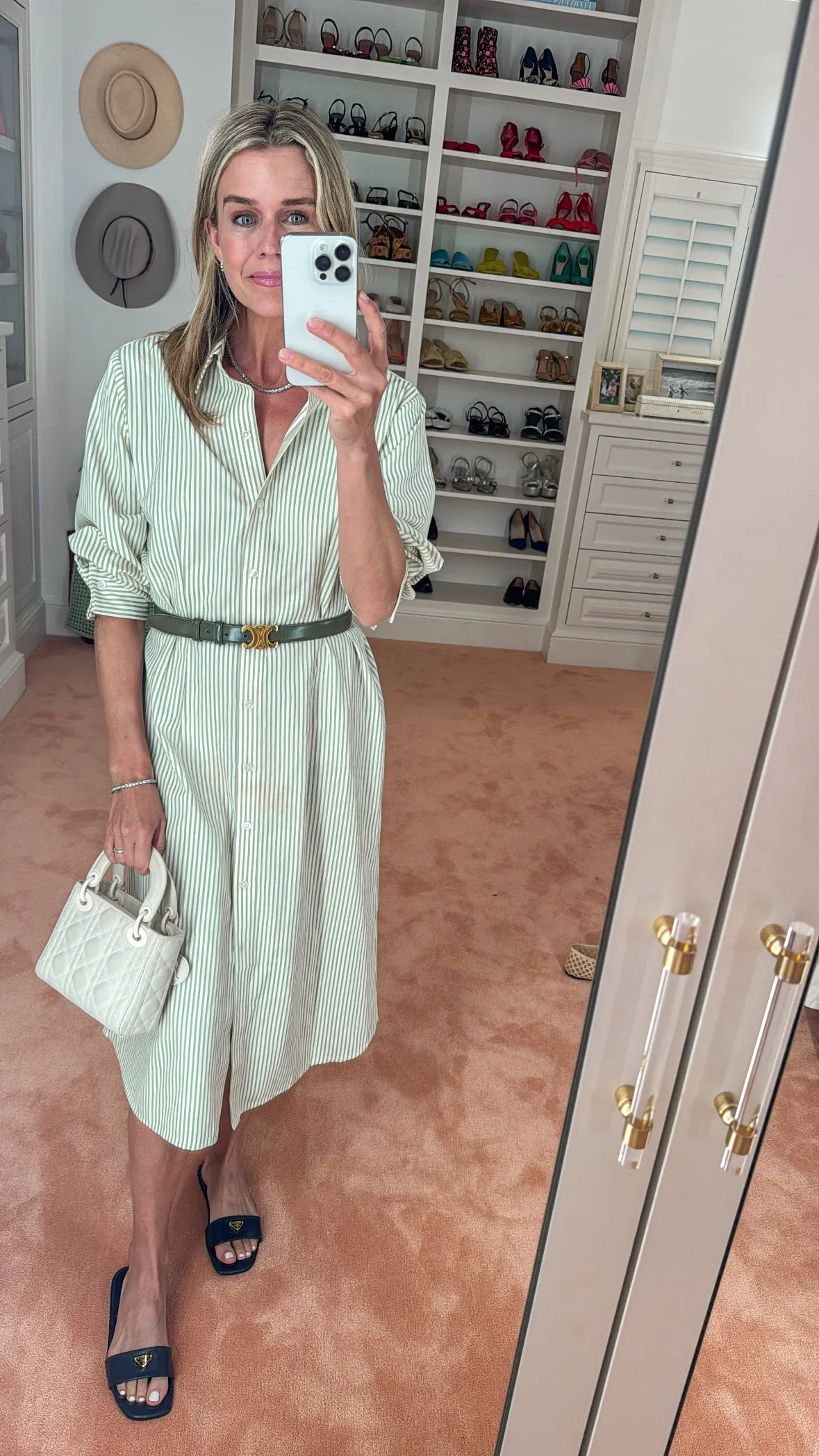 MASON'S DAUGHTER | Miller Dress, Seafoam and Ivory Striped Mid layer