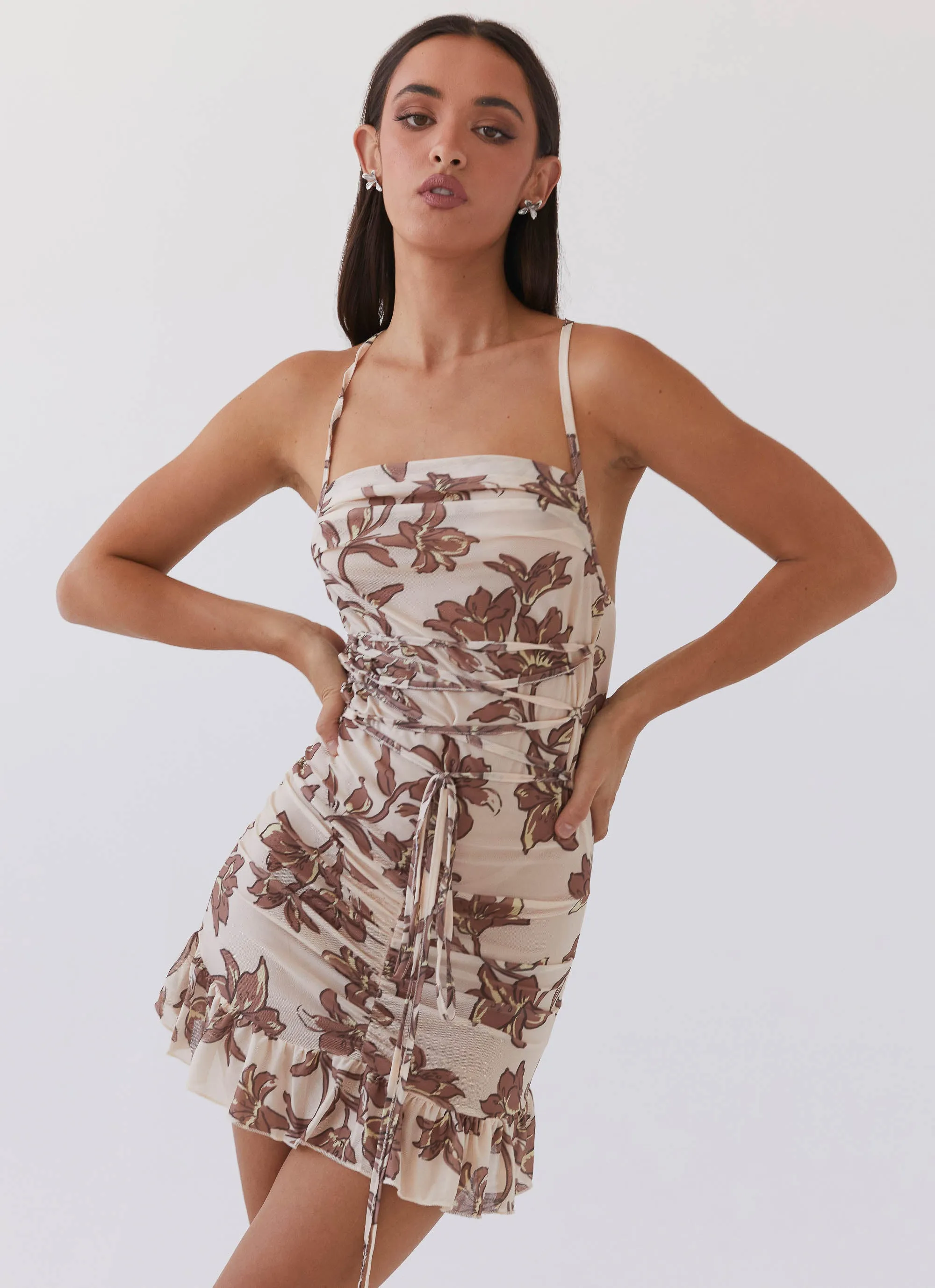 Sweet Intentions Mini Dress - Hazel Bloom Weekend Outing Durable Button Closures