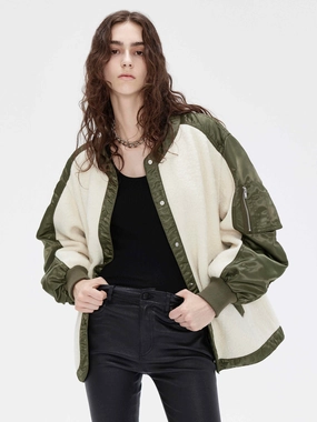 Patchwork Detail Wool Jacket Patchwork Detail Wool Jacket