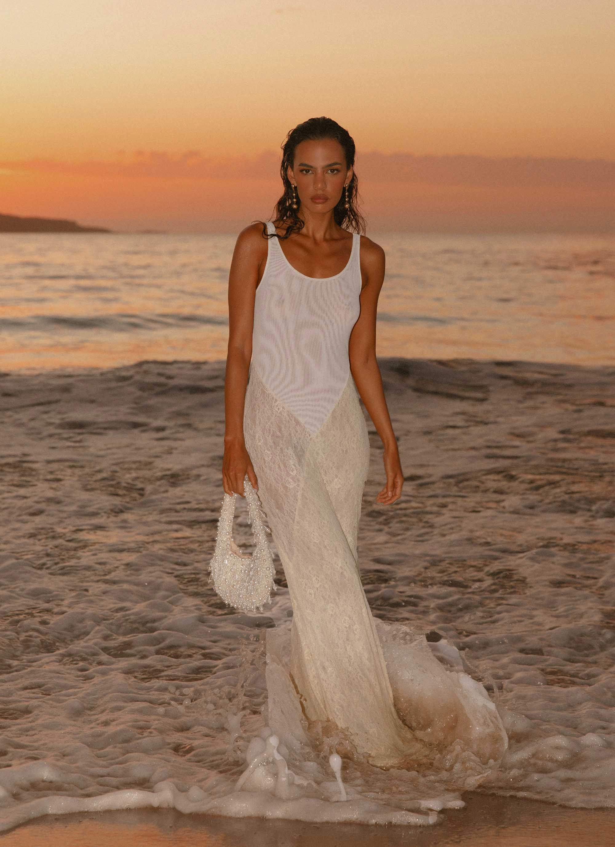 Texture Softness FoldablePackaging Twilight Dreams Maxi Dress - Yellow