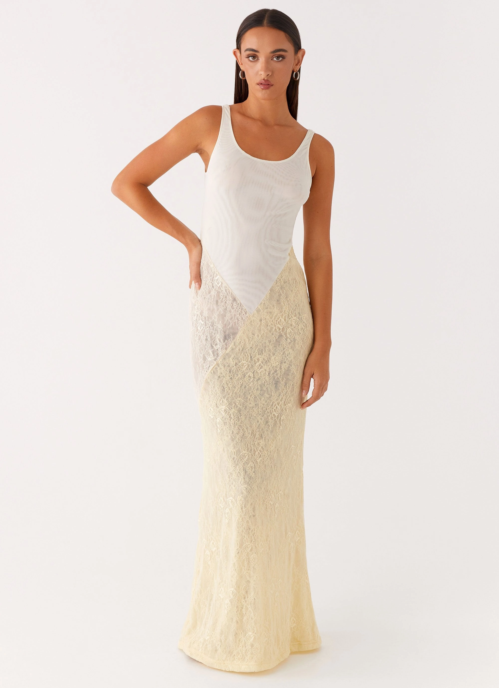 Vibrant Light Twilight Dreams Maxi Dress - Yellow