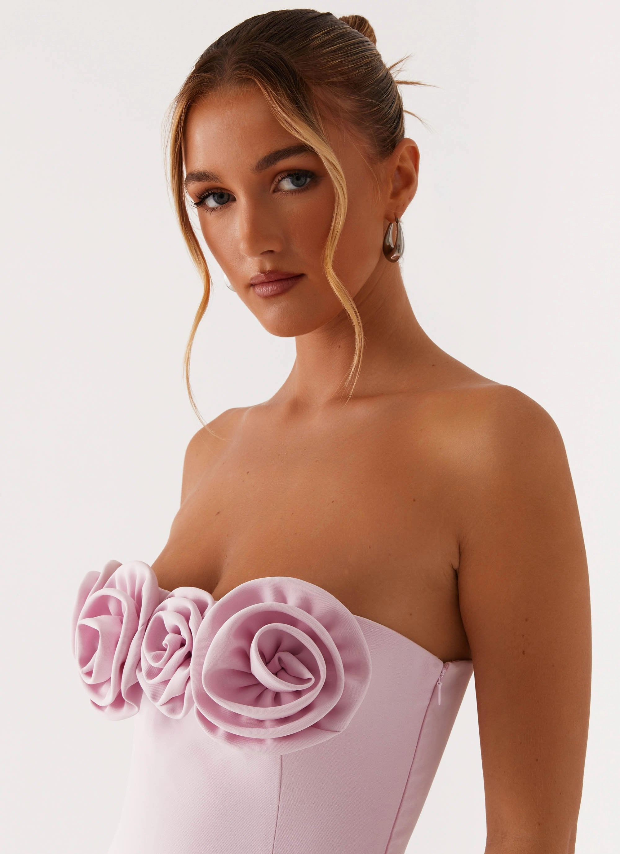 Patsie Strapless Mini Dress - Pink Subtle Touch