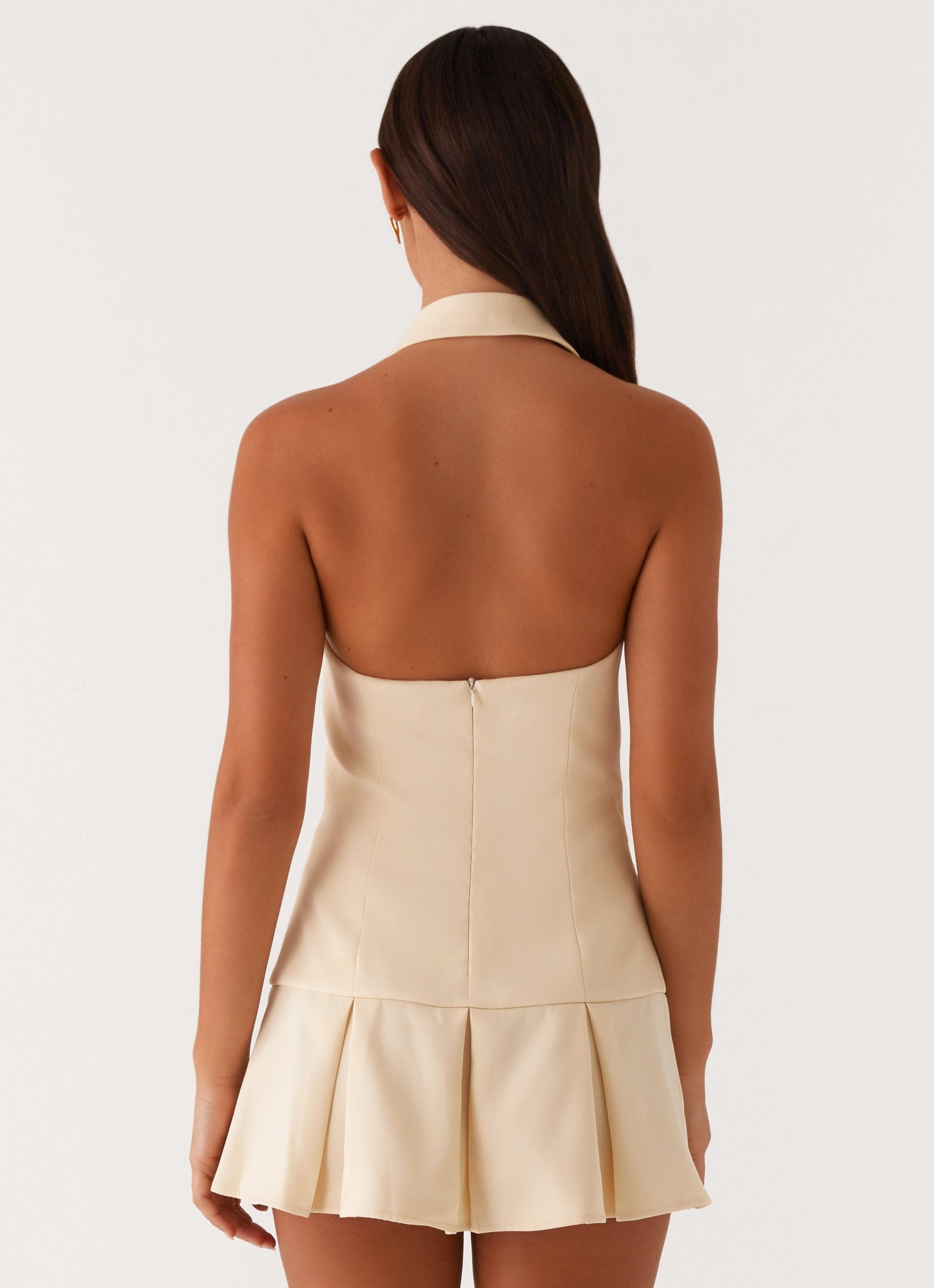 Payton Mini Dress - Lemon slim fit