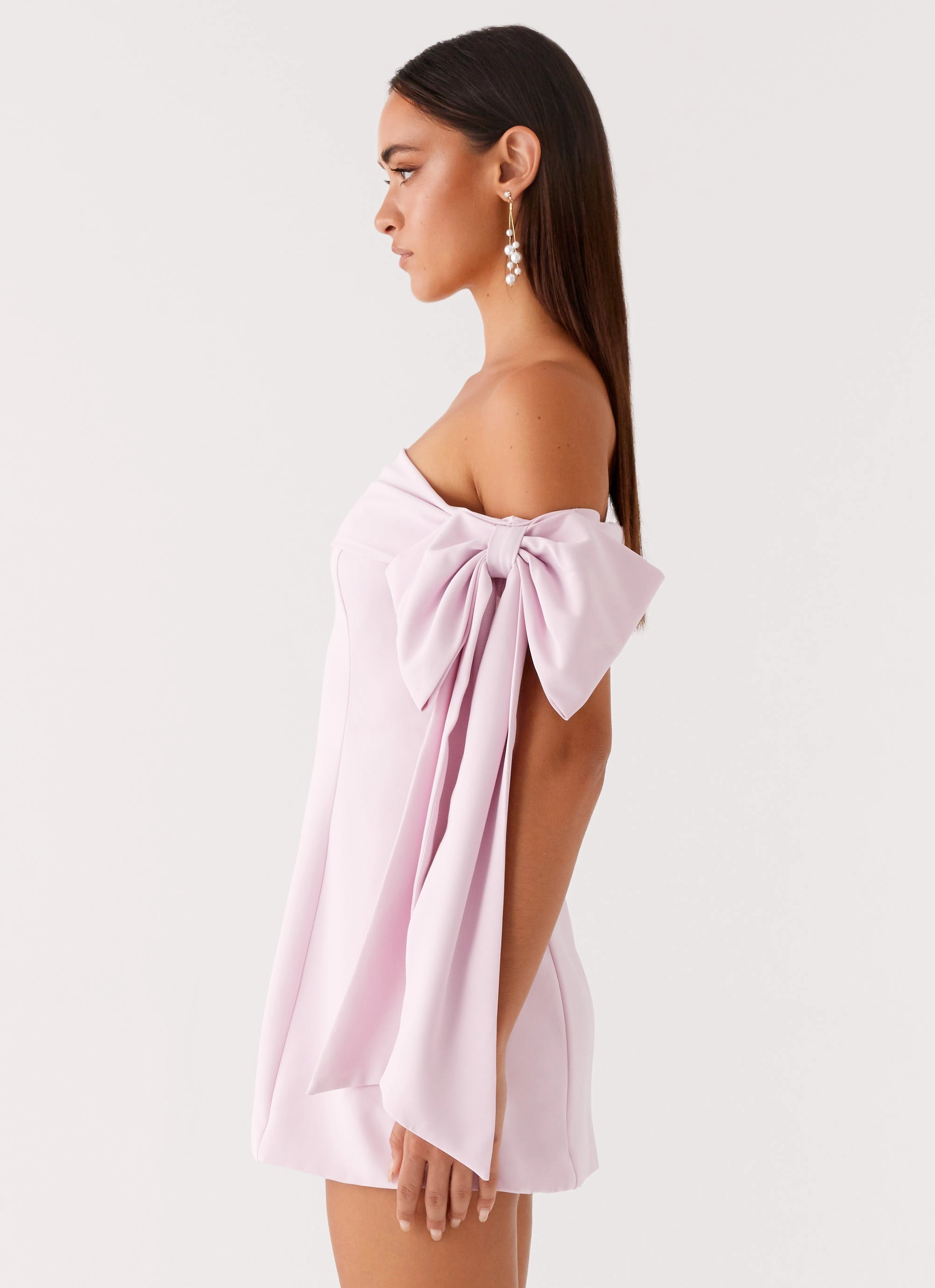 Akari Mini Dress - Pink Formed Look Matte Fabric