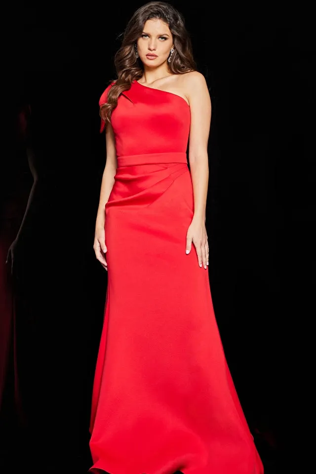 Peda | One Shoulder Ruched Gown | Jovani 06753