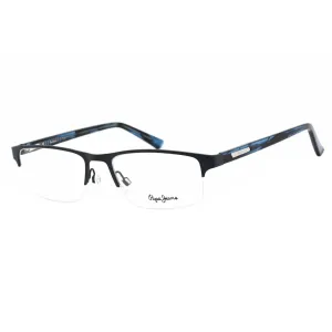 Pepe Jeans Men's Eyeglasses - Blue Rectangular Semi-Rimless Metal Frame | PJ1335 C3