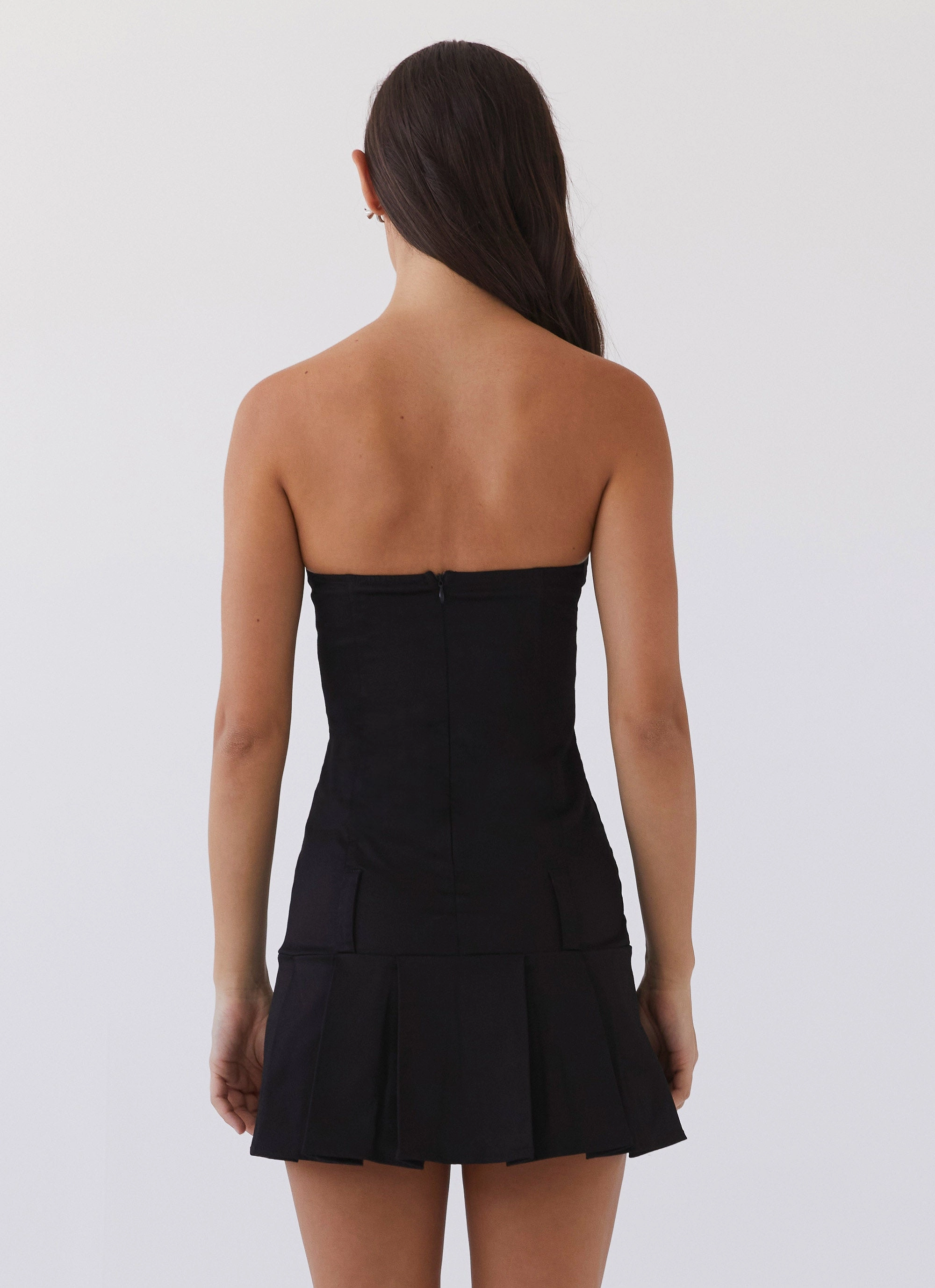 Open Design Power Soft Case Closed Mini Dress - Black