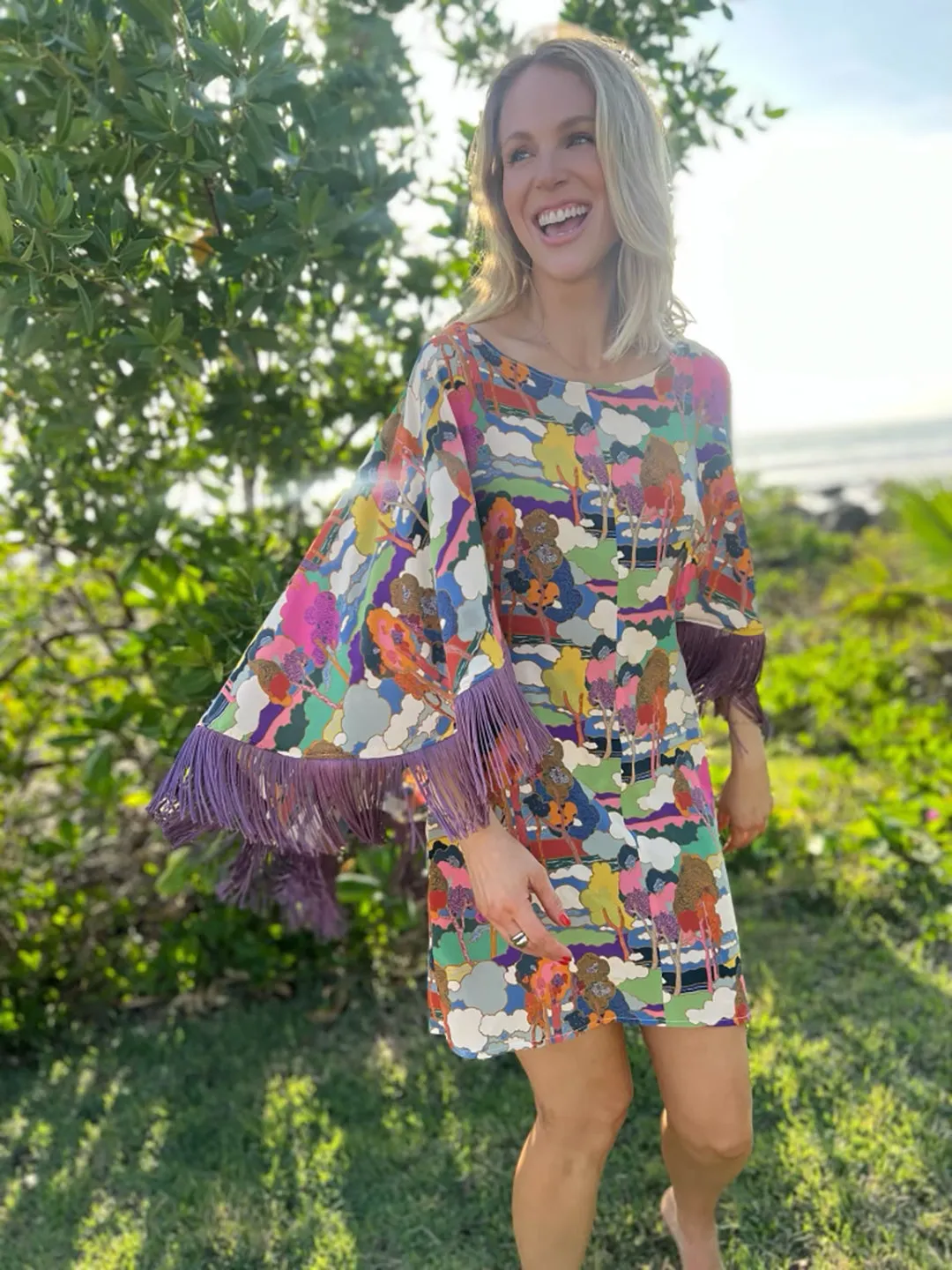 MASON by MASON'S DAUGHTER Kathleen Dress, Printed Crepe de Chin Bold Patterns