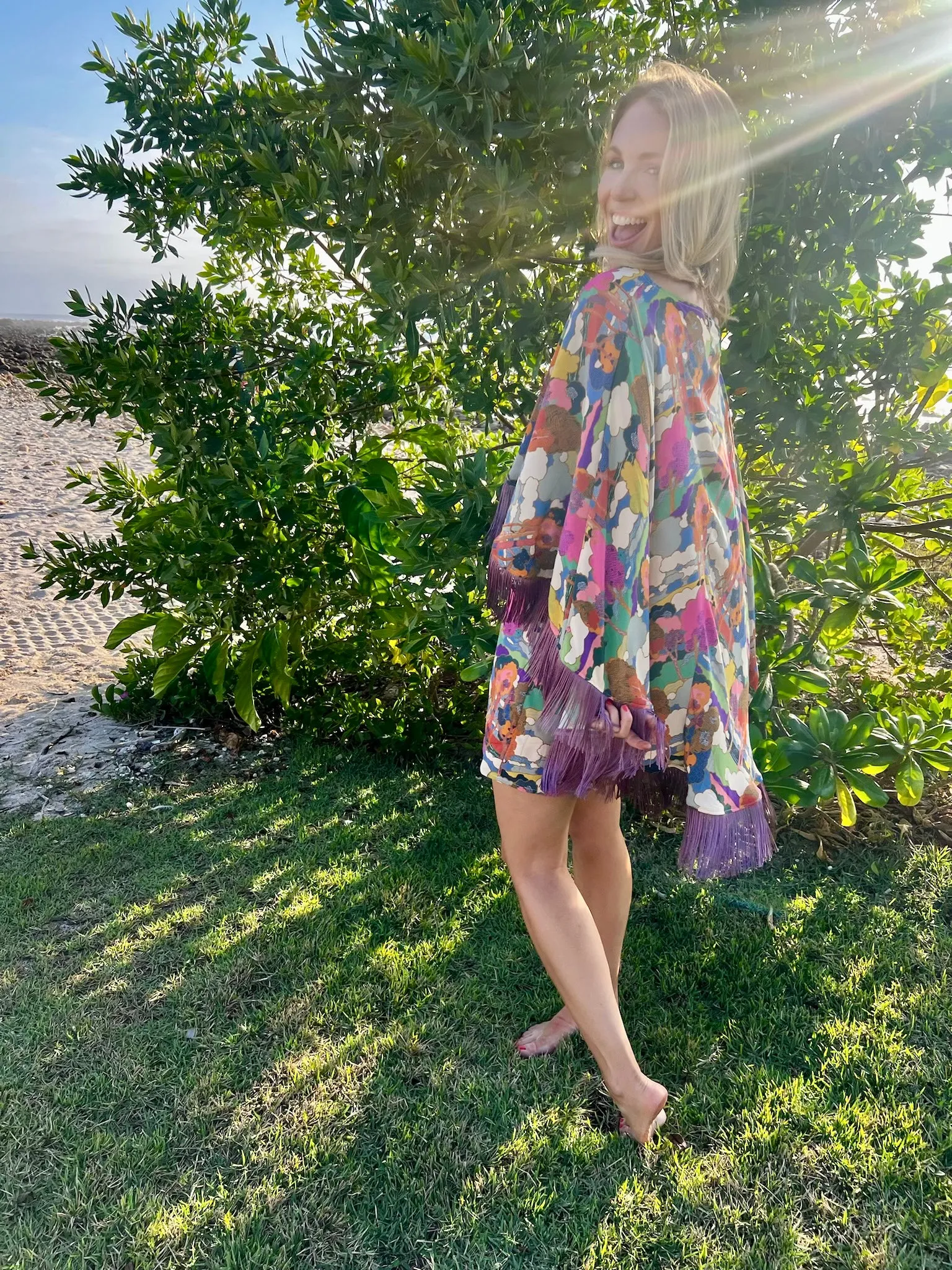 Timeless Soft MASON by MASON'S DAUGHTER Kathleen Dress, Printed Crepe de Chin