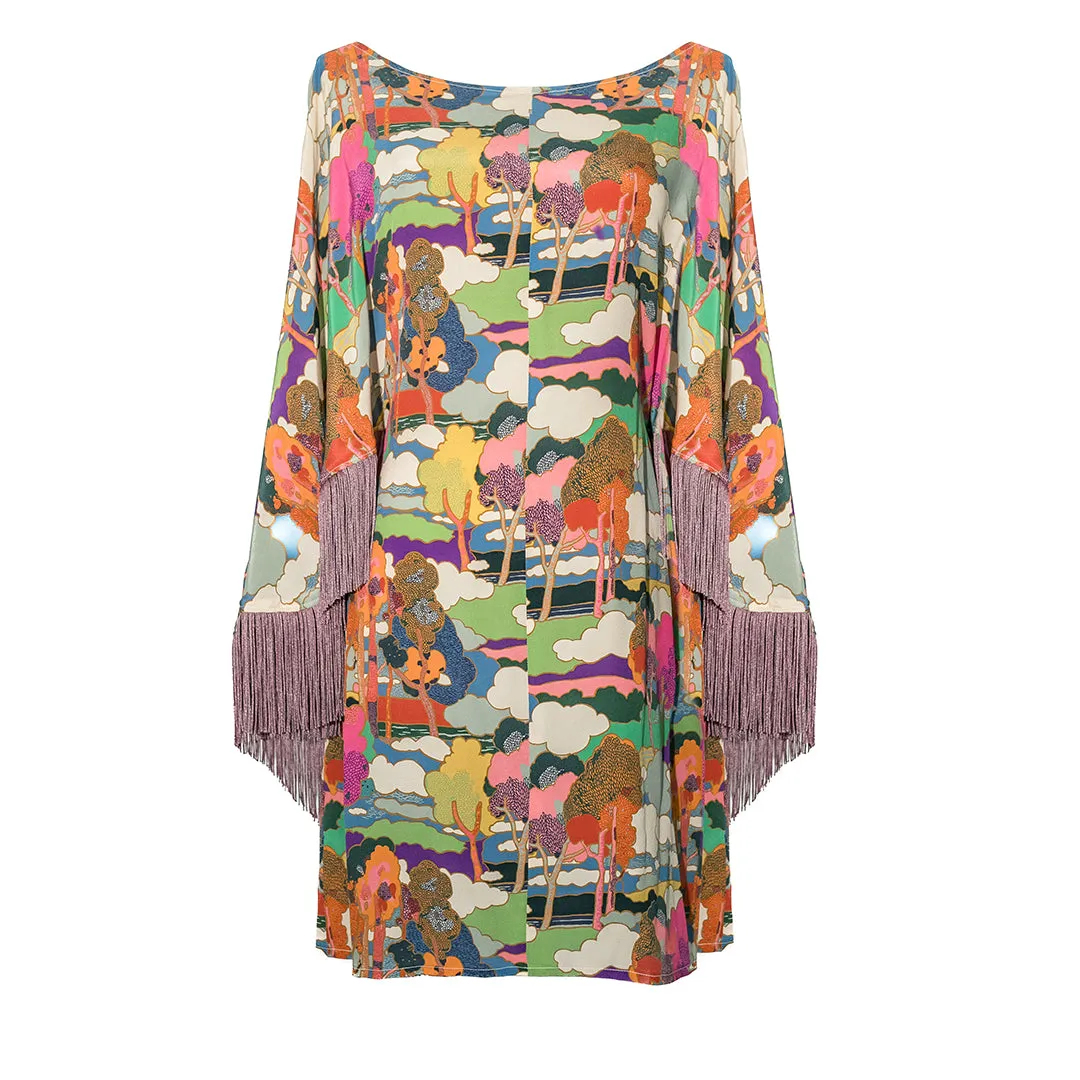 Panelled-Design MASON by MASON'S DAUGHTER Kathleen Dress, Printed Crepe de Chin