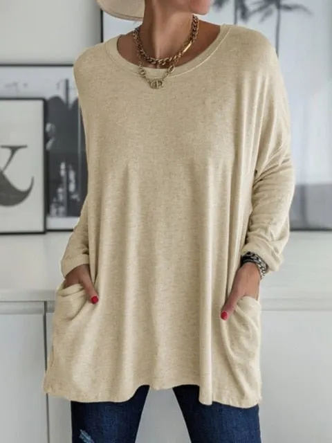 Perfect Pocket Oversized Tunic Plus Size Top