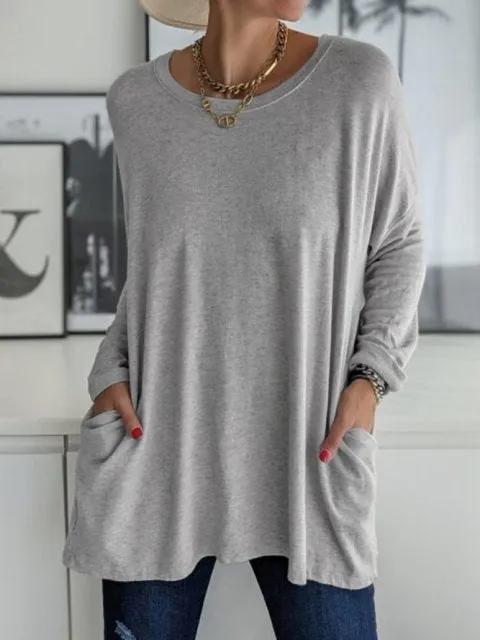 Perfect Pocket Oversized Tunic Plus Size Top