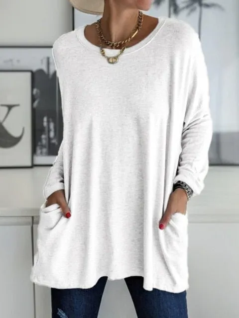 Perfect Pocket Oversized Tunic Plus Size Top