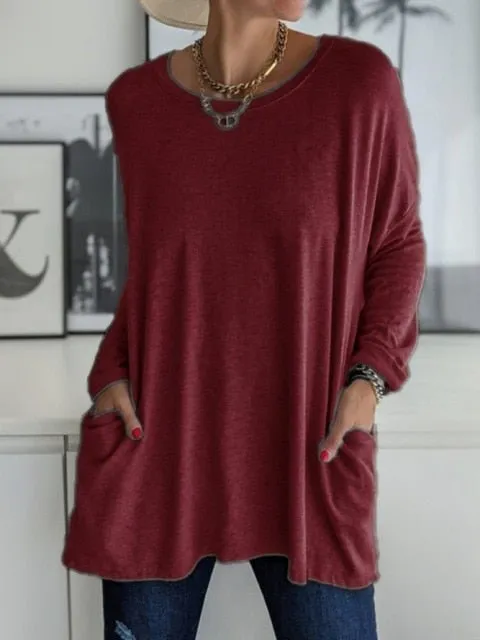 Perfect Pocket Oversized Tunic Plus Size Top