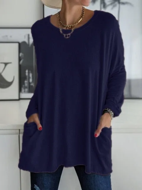 Perfect Pocket Oversized Tunic Plus Size Top
