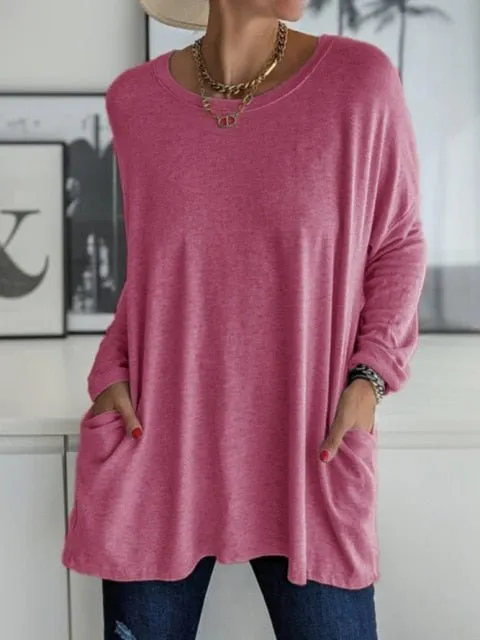 Perfect Pocket Oversized Tunic Plus Size Top