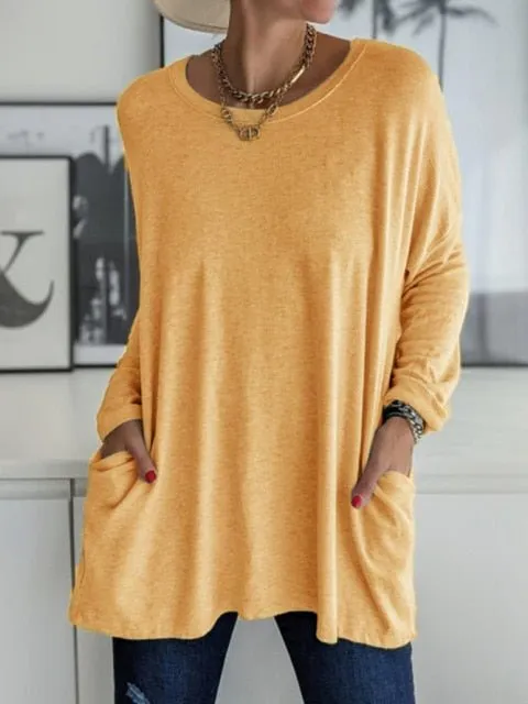 Perfect Pocket Oversized Tunic Plus Size Top