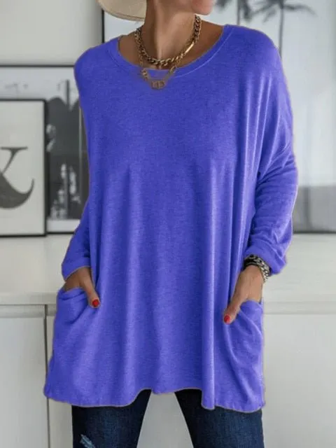 Perfect Pocket Oversized Tunic Plus Size Top