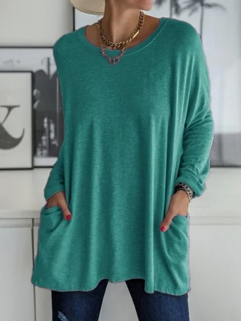 Perfect Pocket Oversized Tunic Plus Size Top