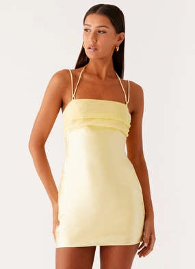 Perfect Fit Belize Mini Dress - Lemon Active Moments Flare Breeze Belize Mini Dress - Lemon