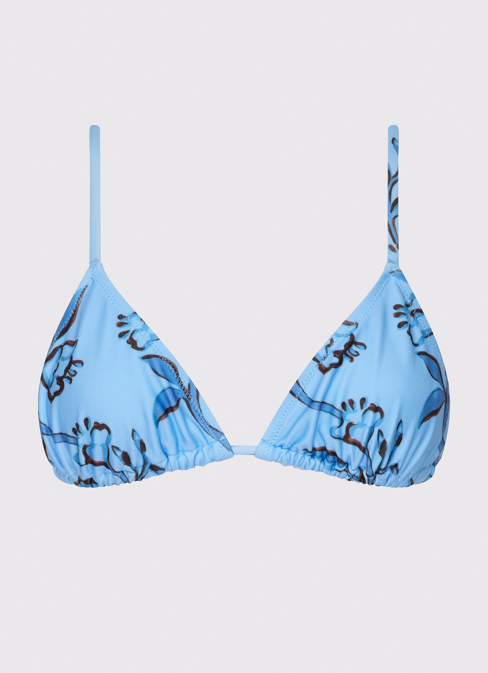 Water Day Resort Wear Calista Bikini Top - Blue Floral Print