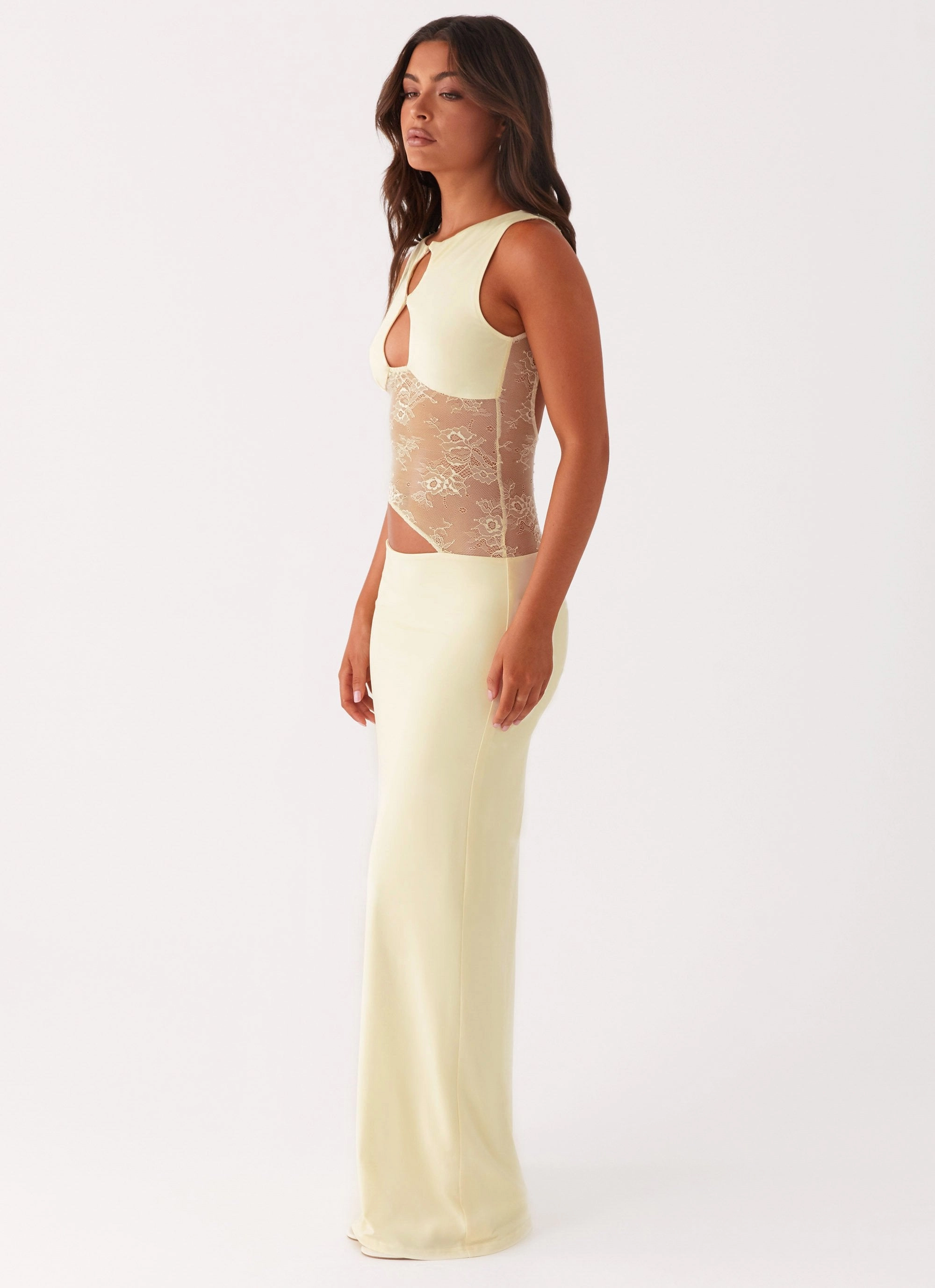 Prophecy Maxi Dress - Yellow Light Sheen Urban Favorite