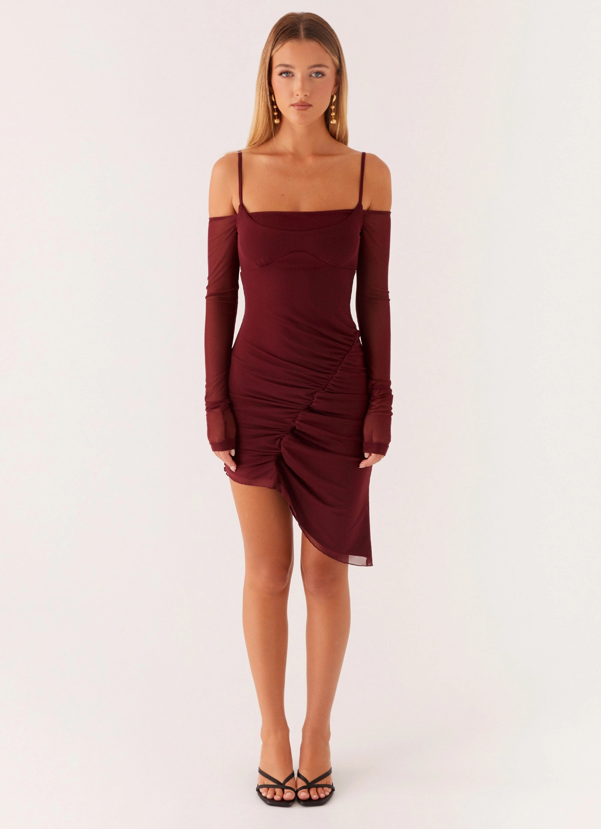 Event Safe Vibe Choice Sascha Mini Dress - Maroon