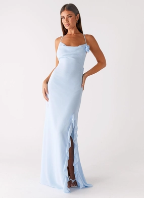 Perfectly Relaxed First Class Maxi Dress - Blue First Class Maxi Dress - Blue Vibrant color dress Classic Movement