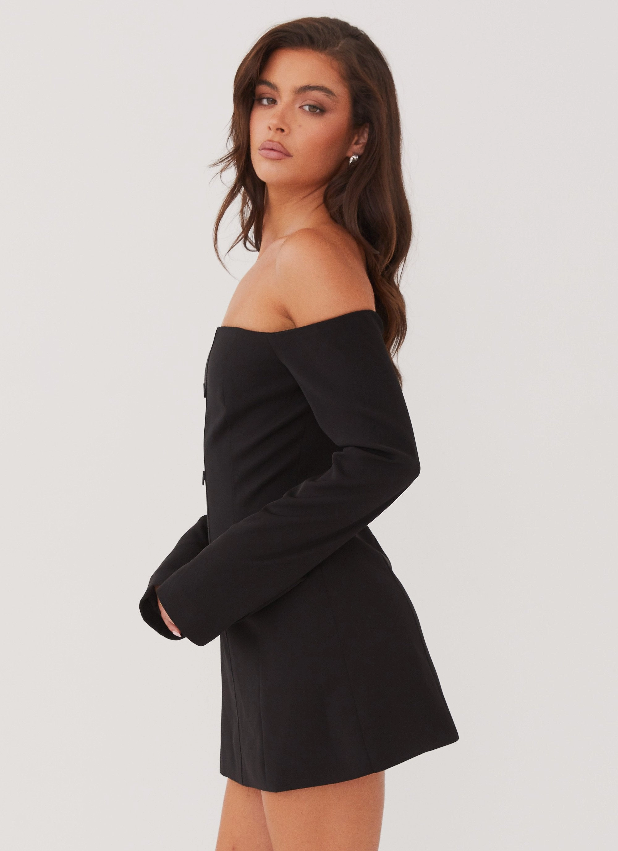 Dominique Blazer Mini Dress - Black Charming Comfort Versatile occasion dress