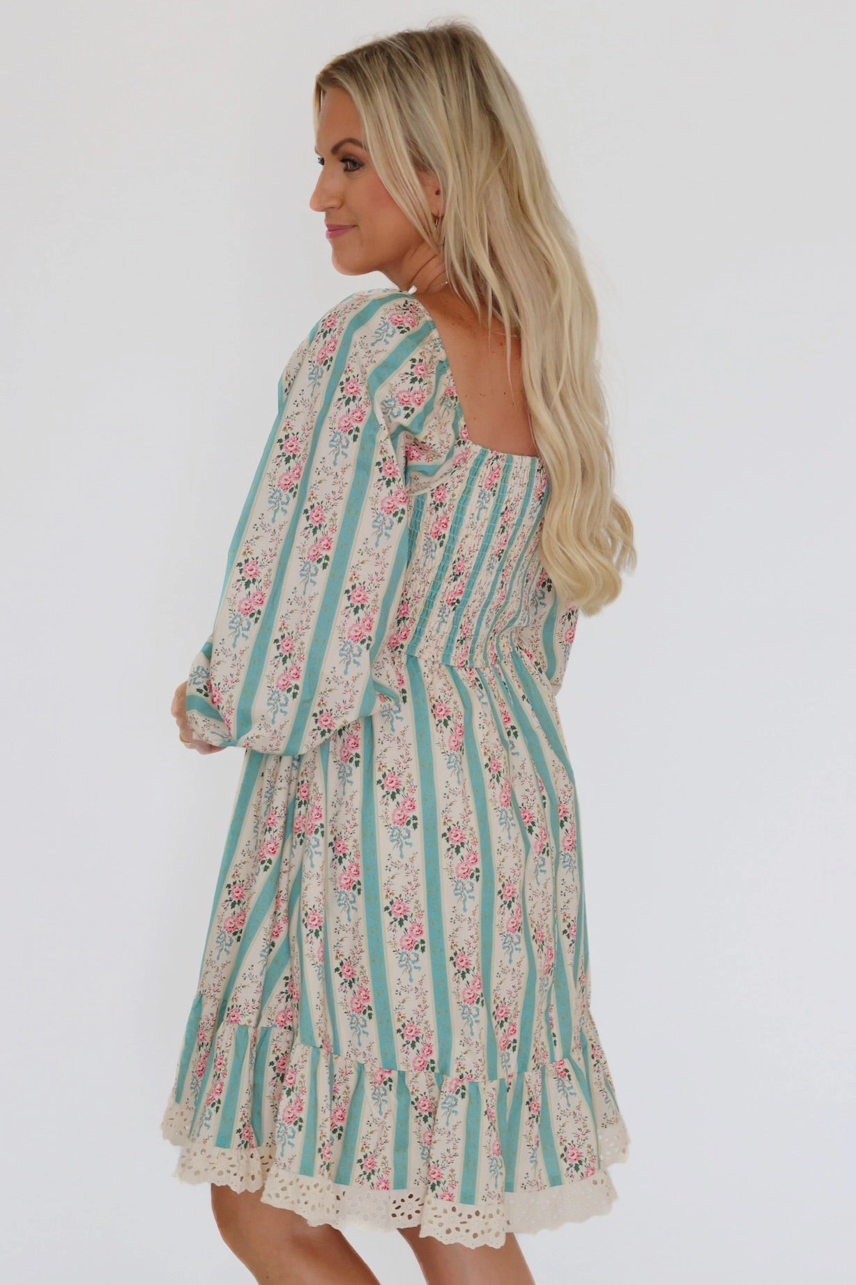 Amma Floral Dress Flexible Cuffs