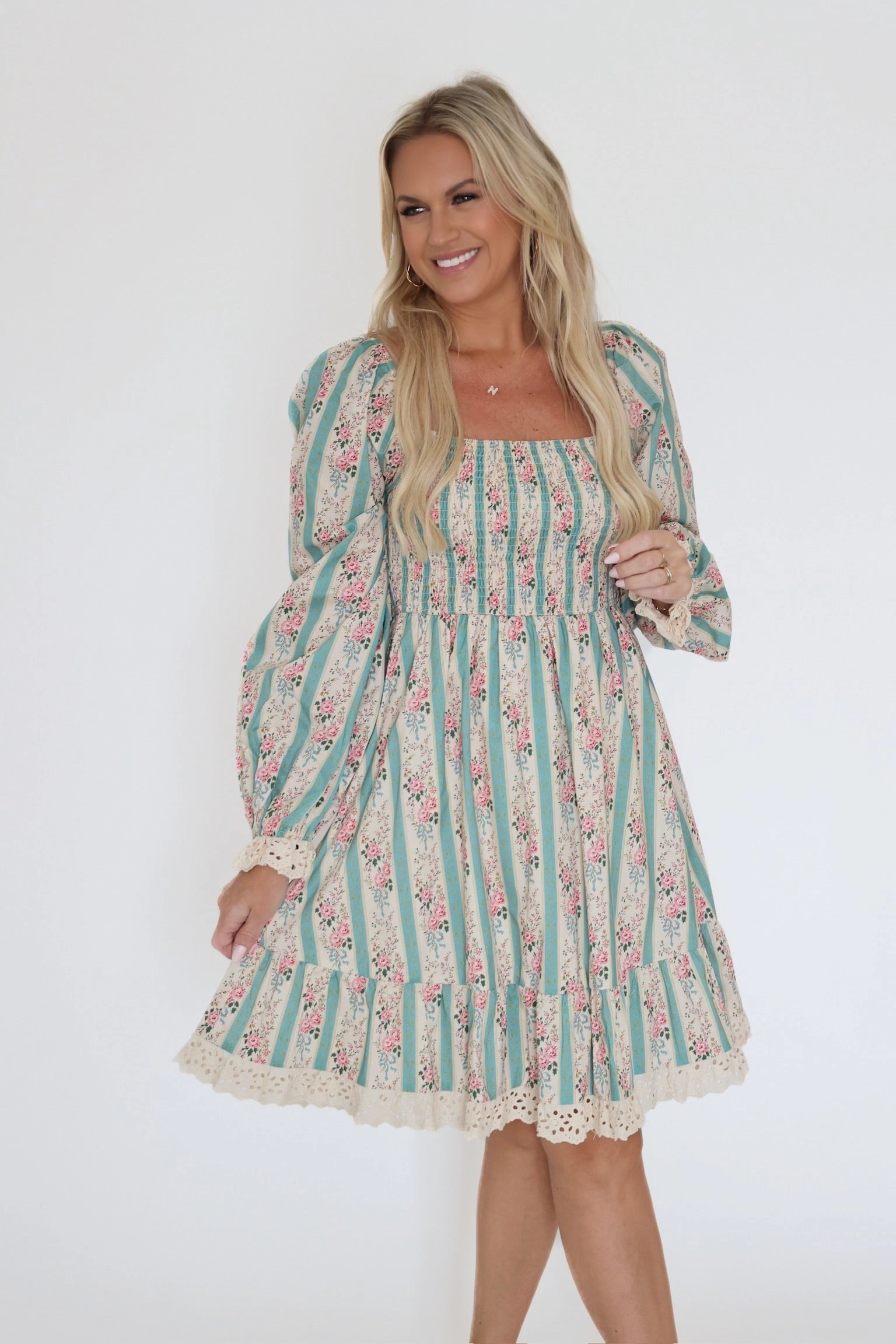 Amma Floral Dress Ethically Sourced Material