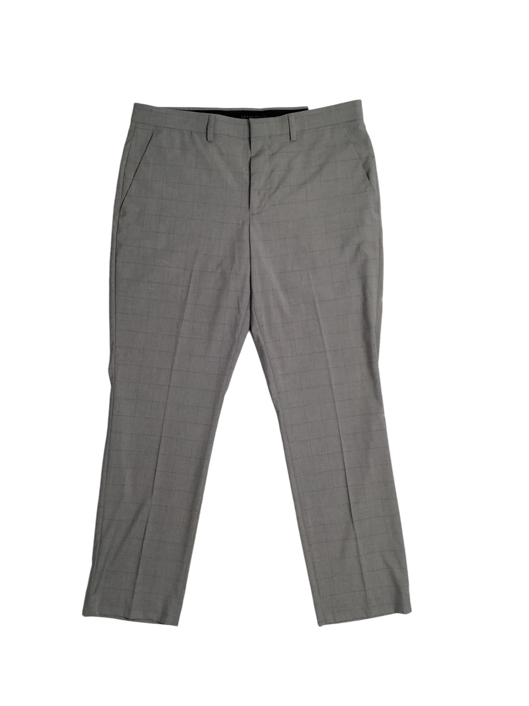 Perry Ellis Portfolio Mens Slim Fit Suit Dress Pants Dark Grey 32 x 29