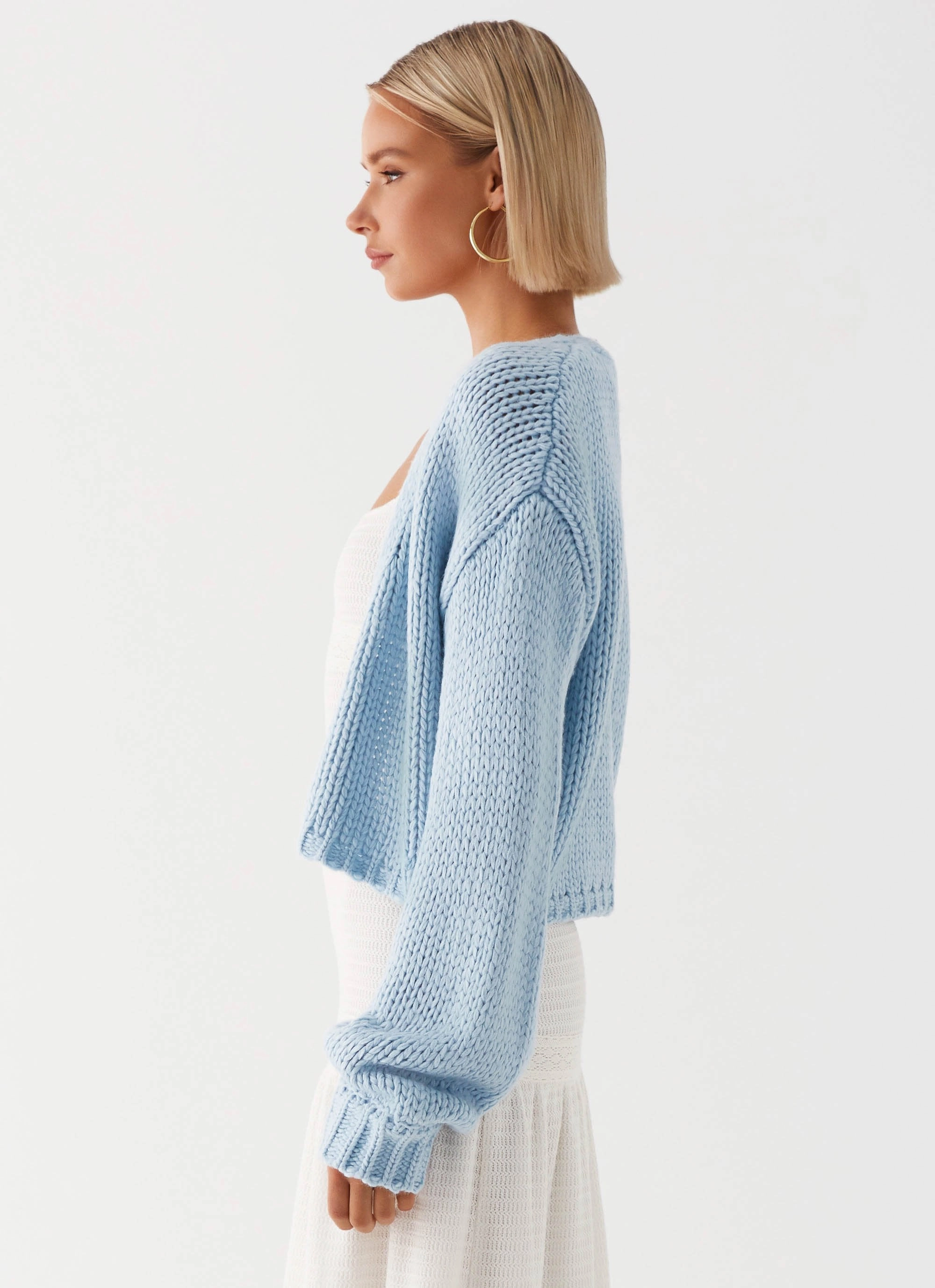 Compact Design Jasleen Knit Cardigan - Blue