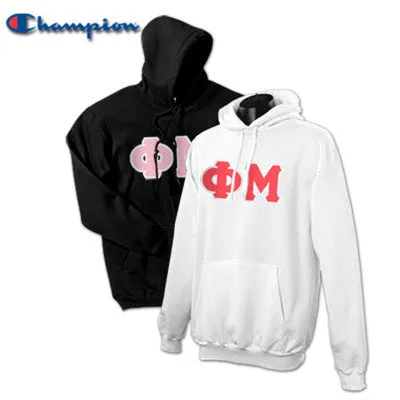 Phi Mu Champion Powerblend® Hoodie, 2-Pack Bundle Deal - Champion S700 - TWILL