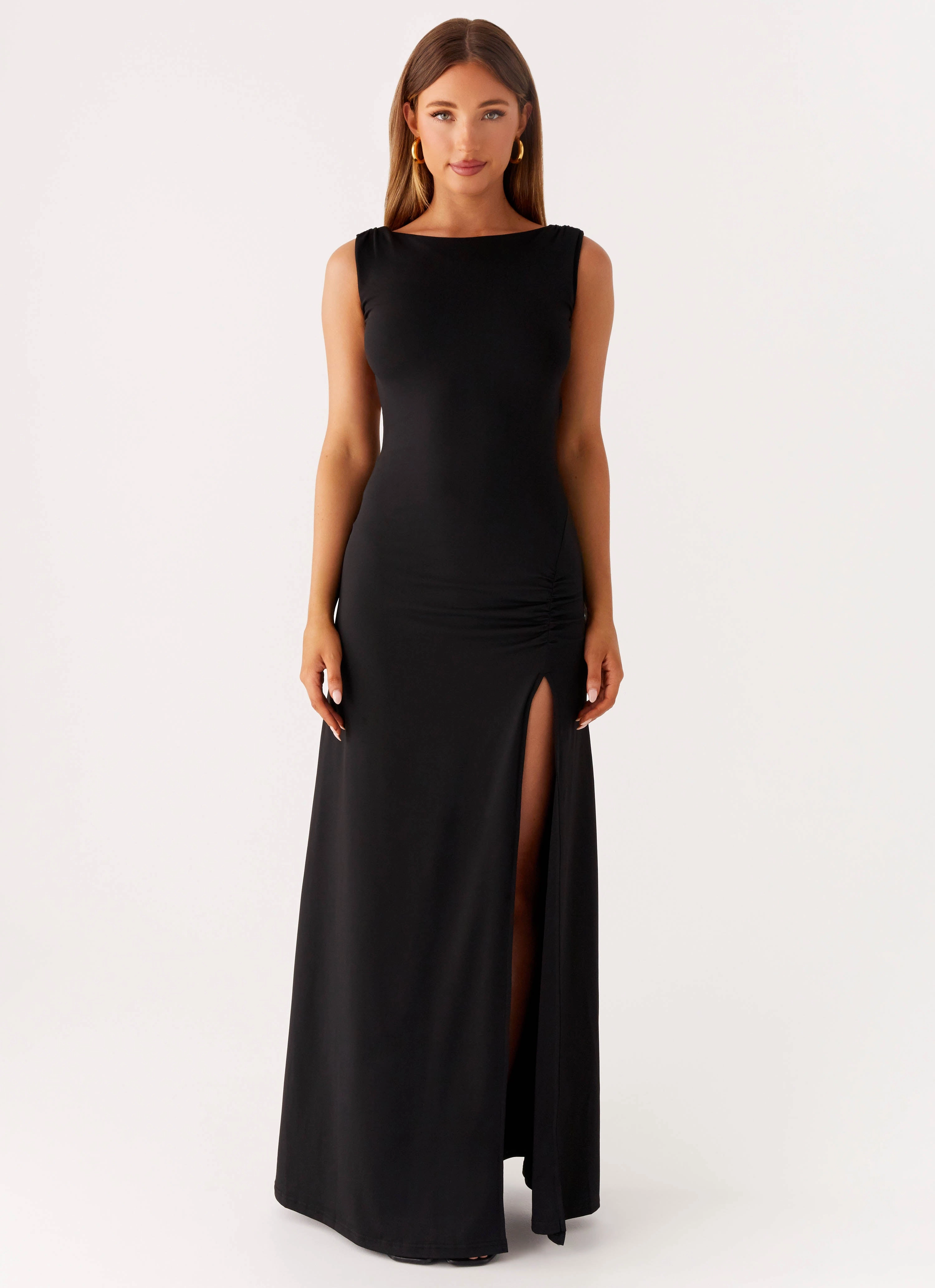 Minimal Touch Layering Comfort Phianne Maxi Dress - Black