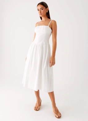 Phillipa Midi Dress - White Fashion tips Neutral Feel Phillipa Midi Dress - White