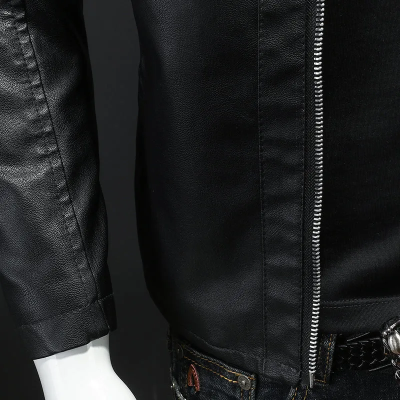 PHO Men's Light Weight Faux Leather Jacket