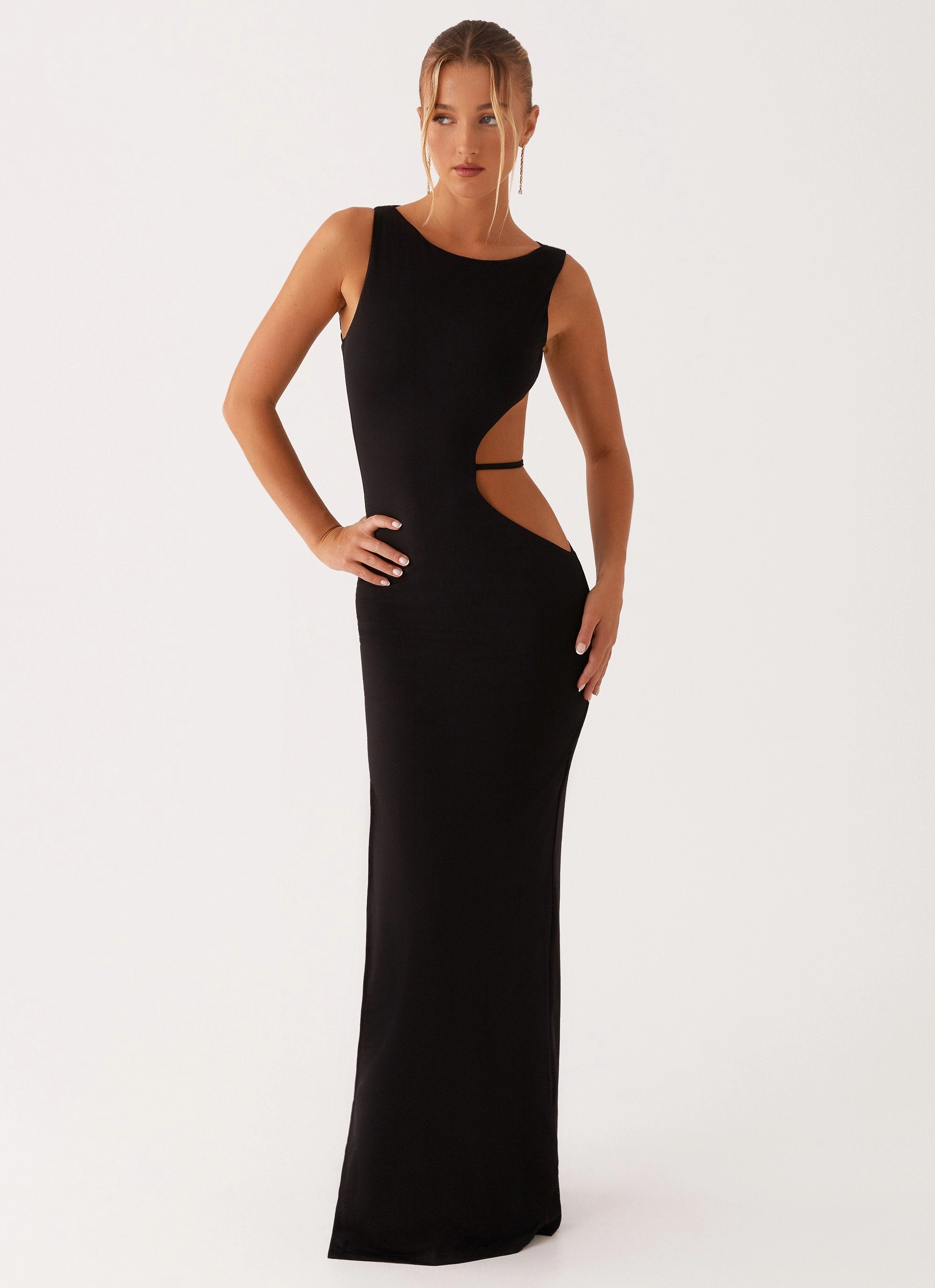 Match Quick Flattering and Chic Sutton Maxi Dress - Black