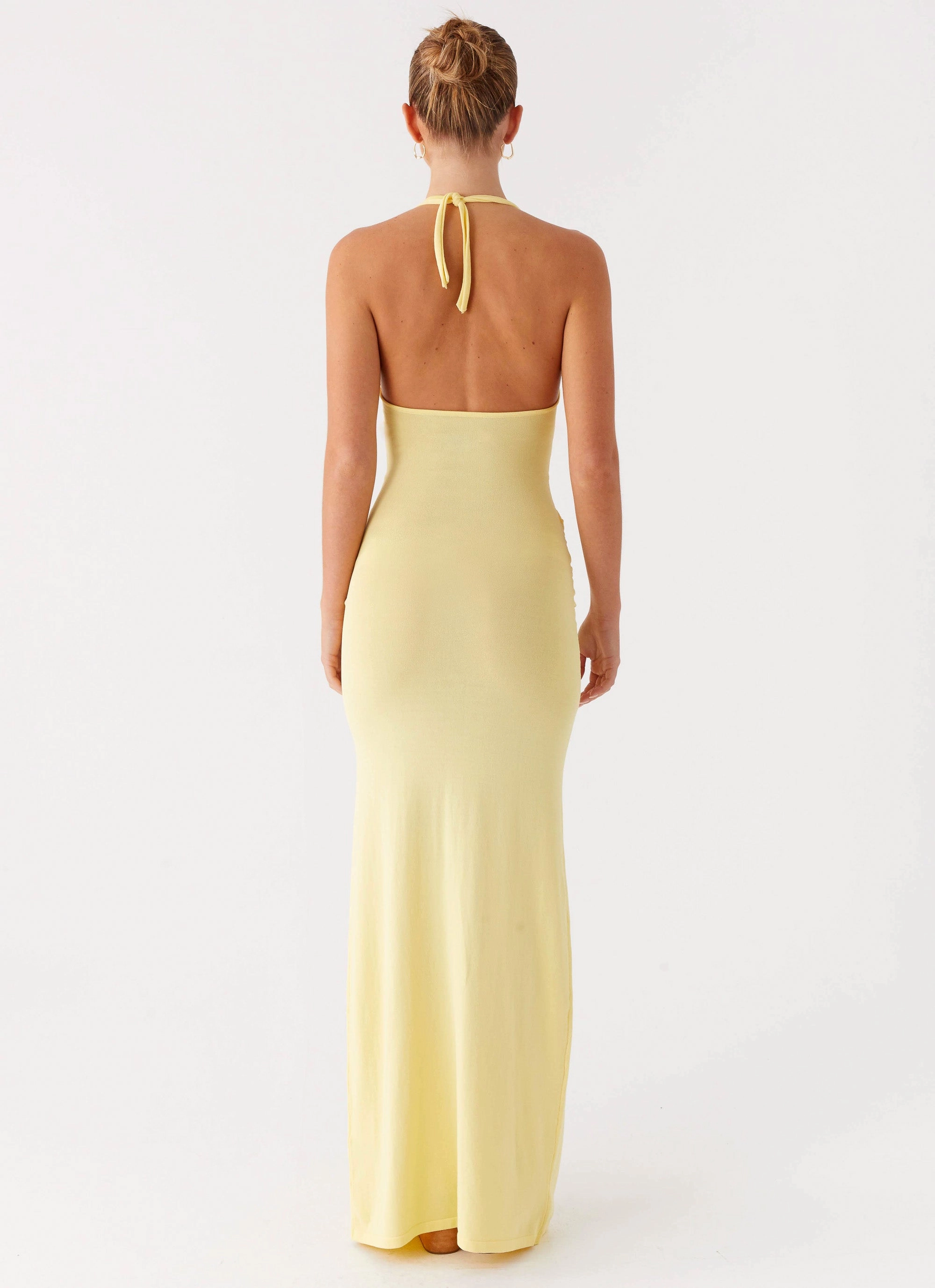 Pina Colada Knit Maxi Dress - Yellow Perfect for Travel