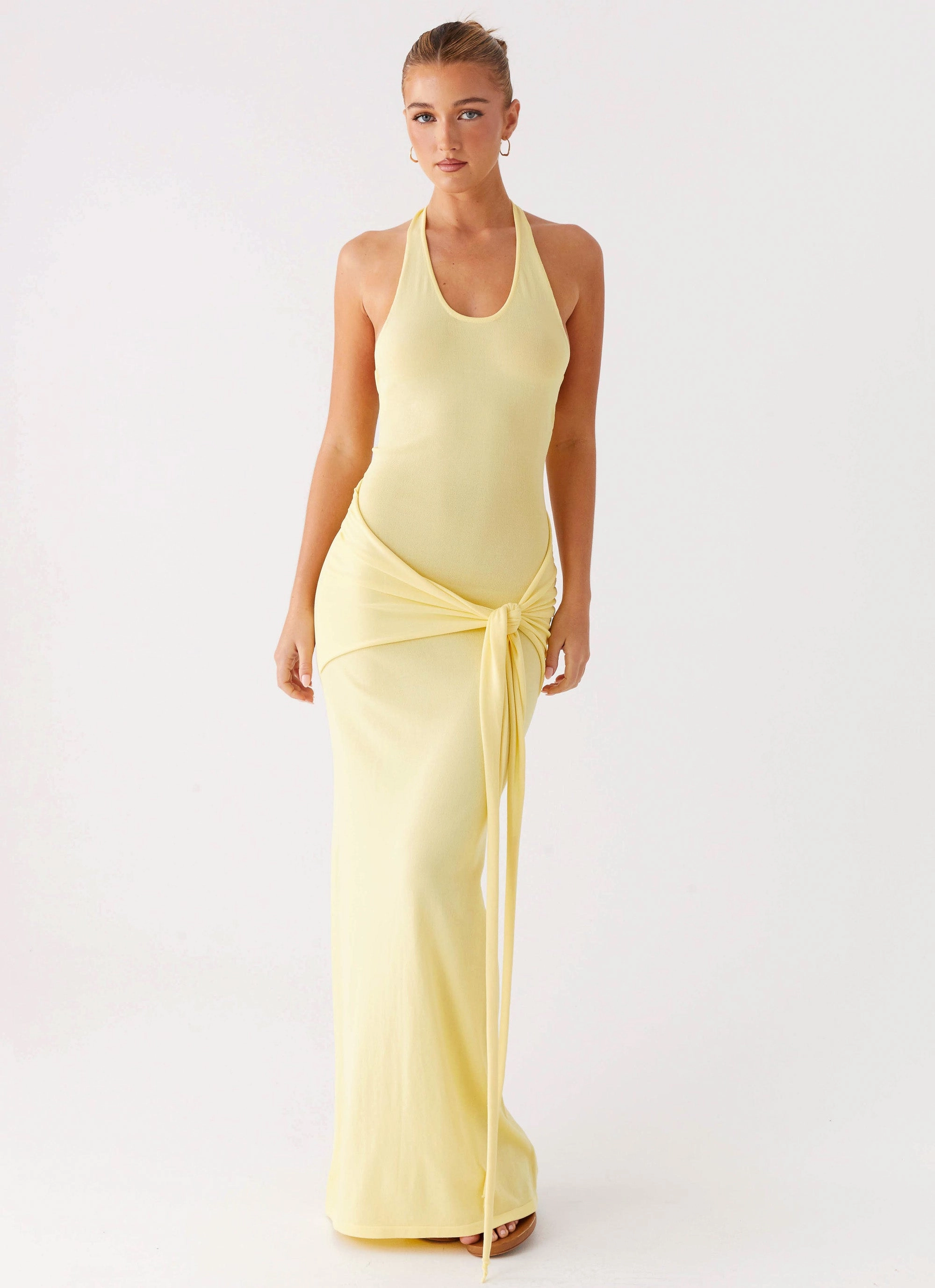 Pina Colada Knit Maxi Dress - Yellow Fit Vibe