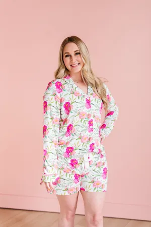 Pink Peony Women’s Short Pajamas