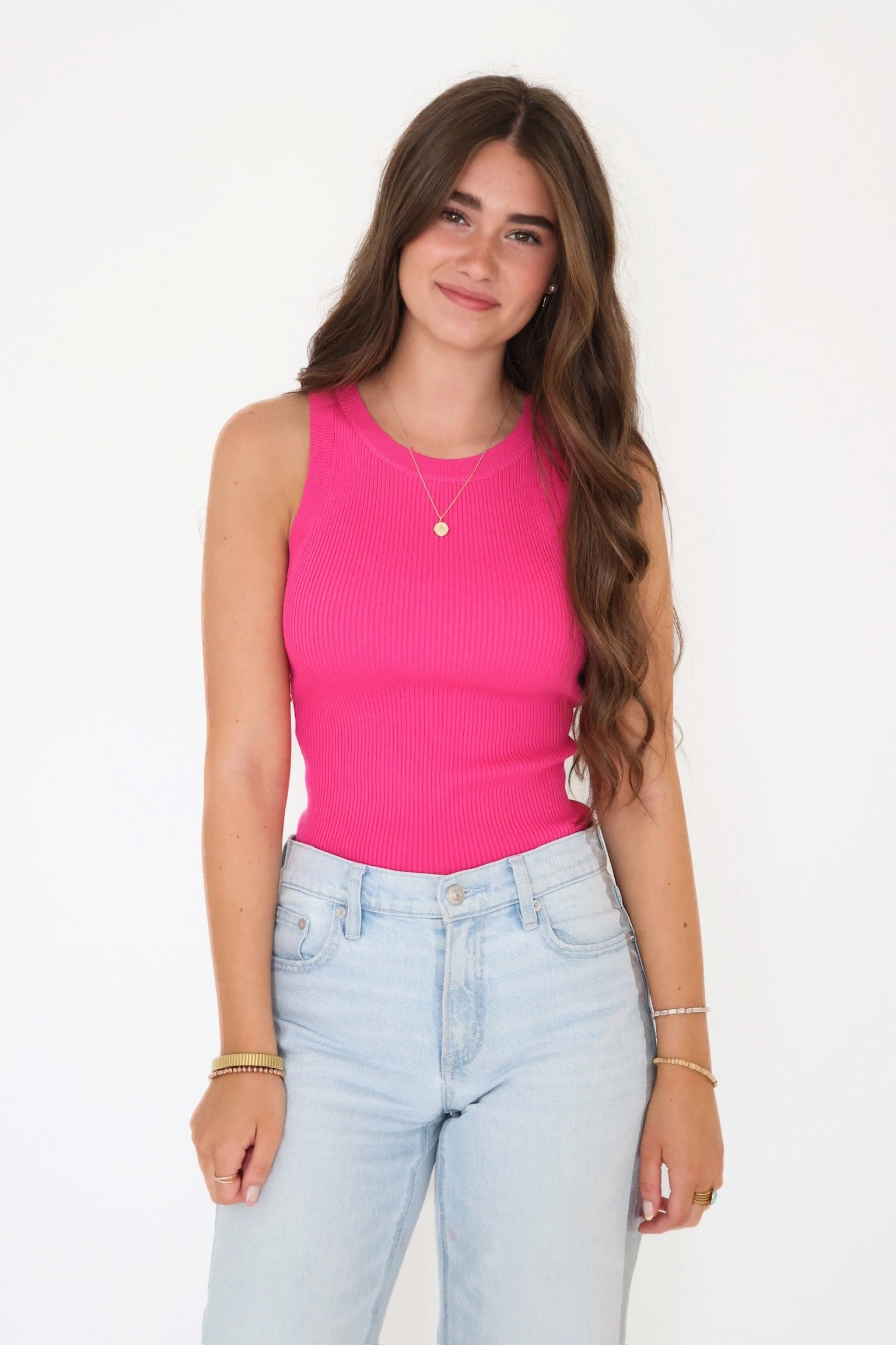 Pink Passion Tank Convertible Neckline